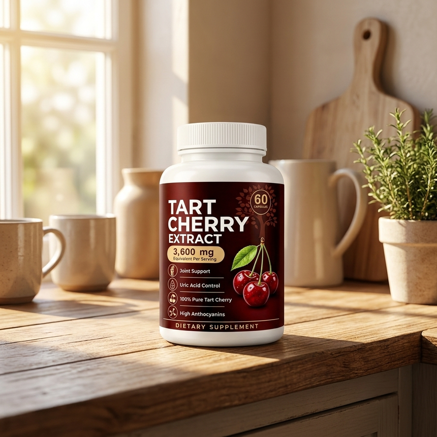 Ravea Tart Cherry Extract 3,600mg — Joint, Uric Acid & Sleep Support